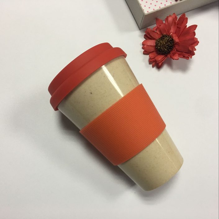 JCBF 450ML 100% Compostable PLA bamboo fiber travel mug coffee