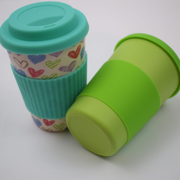 JCBF personalized coffee cups reusable coffee Cups with silicon Lid 300 ml